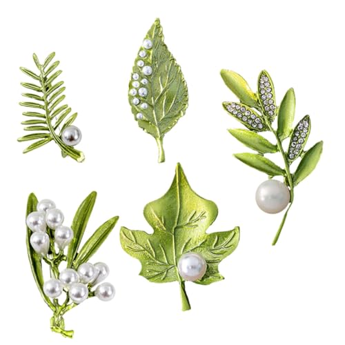 Homoyoyo 5 Stck. Teiliges Dekorative Broschen mit Design Stilvolle Frauenbroschen Perlen für Kleidung Hüte Anzüge für Besondere Anlässe von Homoyoyo