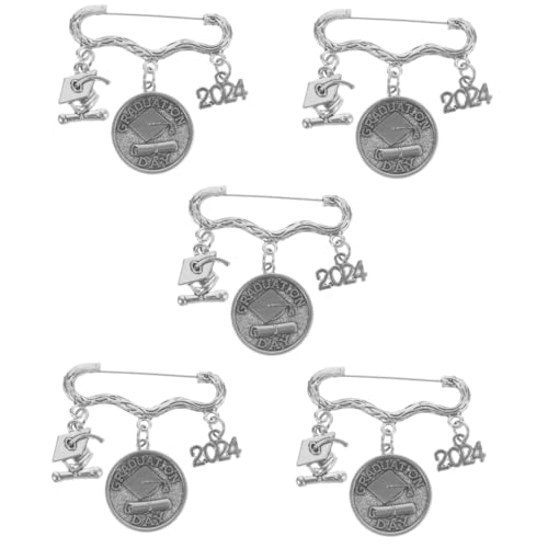 Homoyoyo 5 Stück Abschlussfeindlichen Pin Brosche Absolventendekorationen Boutonniere Pin Mein Stifte Abschlussschmuck Graduierung Anstecknadel Abschlussnadel Zinklegierung von Homoyoyo