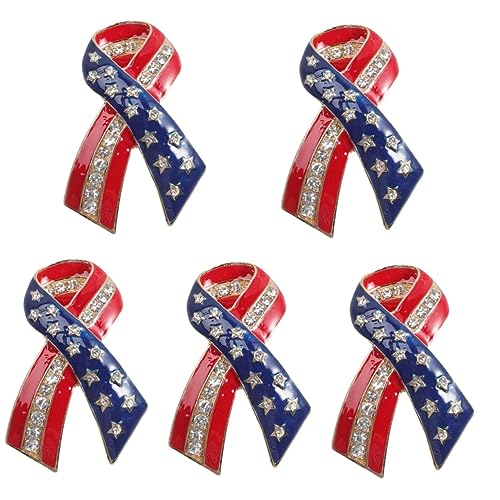 Homoyoyo 5 Stück American Flag Brosche für Damen Hochwertige Anstecknadel für Unabhängigkeitstag Mode Accessoires für Kleidung Taschen von Homoyoyo