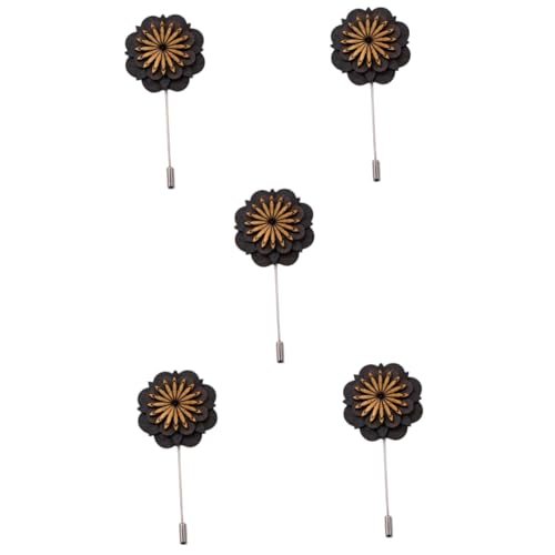 Homoyoyo 5 Stück Anstecknadeln Aus Holz Boutonniere Anstecknadel Für Herren Hochzeit Anstecknadel Dekorative Anstecknadel Anzug Accessoires Für Herren Emaille Ansteckblumen von Homoyoyo