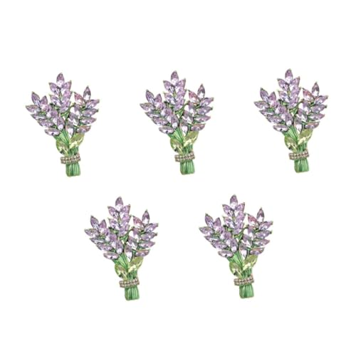 Homoyoyo 5 Stück Brosche Anstecker für Damen Hochwertige Stoffbrosche Modisches Accessoire für Kleidung Kleider Hüte für Besondere Anlässe von Homoyoyo