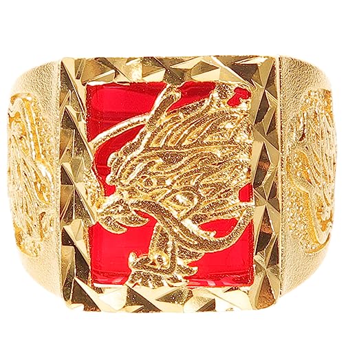 Homoyoyo 5 Stück Drachenmuster Ring für Frauen Verstellbarer Schmuck im Chinesischen Vintage Finger Ring Hochwertiges für Freundinnen Passend für Jede Fingergröße von Homoyoyo