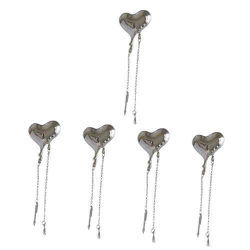 Homoyoyo 5 Stück Herz Brosche Damen Anstecknadel mit Kette Elegantes Accessoire für Frauen für Geburtstage Jubiläen Besondere Anlässe Verleiht Jedem Outfit Einen Charmanten von Homoyoyo