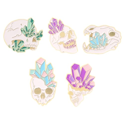 Homoyoyo 5 Stück Metallbroschen Anstecknadeln für Kleidung Rucksack Mütze Robuste Lapel Pins mit Sicherem Verschluss Vielseitig Tragbar für Partys Geschenkidee Weihnachten und Geburtstage von Homoyoyo
