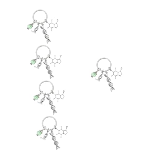Homoyoyo 5 Stück Mikroskop Schlüsselanhänger mit Flasche Anhänger Wissenschaftliches für Studenten Robuste Einzigartige Schlüsselringe für Rucksack von Homoyoyo