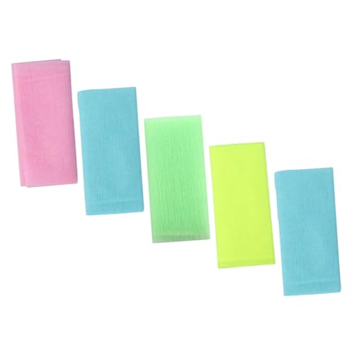 Homoyoyo 5 Stück Peeling Badetücher aus Leichtem Schnell Trocknend Maschinenwaschbar Reichhaltiger Schaum für Gründliche Hautreinigung Platzsparend und Langlebig für Dusche und Bad von Homoyoyo