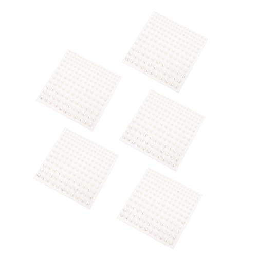 Homoyoyo 5 Stück Selbstklebende Halbperlen Aufkleber Cremeweiß Flach Rückseite Perlenstickers für Gesicht Make up DIY Basteln Cosplay Festivals von Homoyoyo