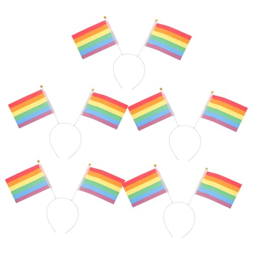 5 Stücke Regenbogen Flagge Stirnband Stolz Wraps Für Frauen Mädchen Groß Party Dekorationen Unisex Haar Band Zubehör von Homoyoyo
