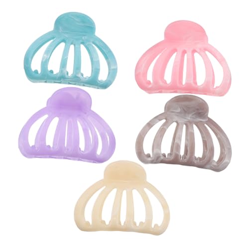 Homoyoyo 5 Stück Teiliges Damen Haarspangen Kürbisform Hohl Halbkreis Design Rutschfeste Kleine Haarklammern Vielseitig Farbig Leichter Styling-clips für Frauen und Mädchen von Homoyoyo