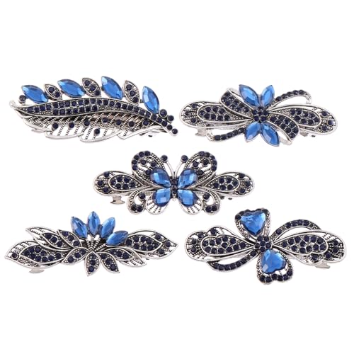 Homoyoyo 5 Stück Teiliges Elegante Wasser glitzer haarspangen mit Automatischem Federclip Modischer Haarschmuck für Frauen und Mädchen Sanft zu Dickem und Dünnem Haar Geeignet für Alltag von Homoyoyo