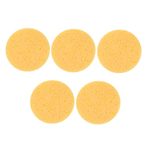 Homoyoyo 5 Stück Teiliges Hautfreundliche Make Up Schwämme Gelb Wiederverwendbare Make Up Entferner Pads für Sanfte Hautreinigung und Pflege für von Homoyoyo