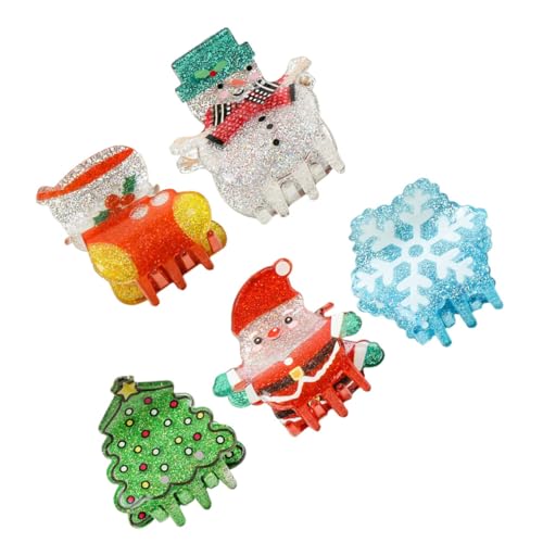 Homoyoyo 5 Stück Teiliges Kleine Weihnachts Haarklammern mit Niedlichen Motiven Robuste Haarklammern für Frauen Dekoratives Haarschmuck für Weihnachten Langlebig Vielseitig für Partys und von Homoyoyo