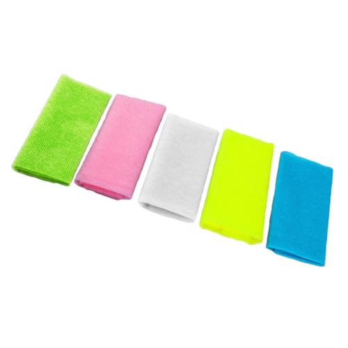 Homoyoyo 5 Stück Teiliges Nylon badetuch Langes Peeling handtuch Rückenschrubber für Männer und Frauen Sanfte Hautmassage Porentiefe Reinigung Farblich Gemischt Langlebig und Tragbar von Homoyoyo