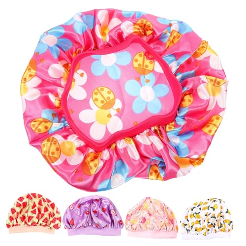 Homoyoyo 5 Stück Teiliges Schlafmütze aus Elastischem Atmungsaktiv und Bequem Vielseitig als Duschhaube und Haarschutz für Mädchen Leicht und Tragbar für Tägliche Nutzung von Homoyoyo