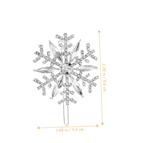 Homoyoyo 5 Stück Teiliges Schneeflocken haarspangen mit Perlen Leichte Elegante Haarschmuck accessoires für Damen Festlich Geeignet für Weihnachten Hochzeit Geburtstag und Besondere von Homoyoyo
