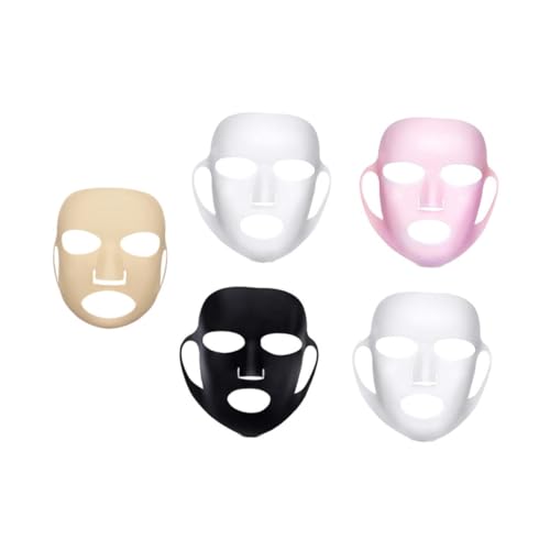 Homoyoyo 5 Stück Teiliges Silikon Gesichtsmaske Cover mit Ohrbügeln Wiederverwendbar Verhindert Feuchtigkeitsverlust Rutschfest Langlebig Praktische Beauty Gesichtsschutzabdeckung für von Homoyoyo
