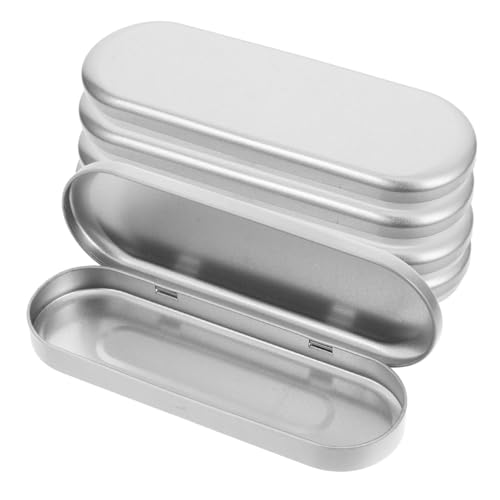 Homoyoyo 5 Stück Teiliges Stiftebox mit Klappdeckel Kompakte Aufbewahrung für Stifte und Werkzeuge Stilvoller Organizer aus Weißblech Platzsparend und Tragbar für Schule und Büro von Homoyoyo