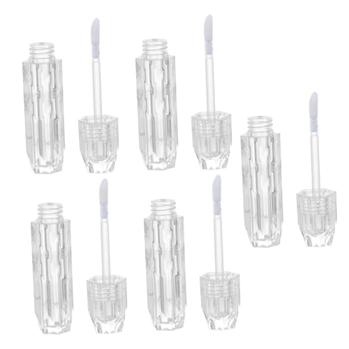 Homoyoyo 5 Stück Transparente Nachfüllbare Lipgloss tuben mit Dichtem Verschluss Kompakte für Reisen Geeignet für Lippenbalsam Lipgloss und Lippenpflege für Frauen und Mädchen von Homoyoyo