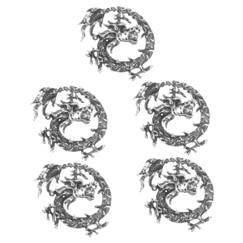 Homoyoyo 5 Stück Vintage Drachen Brosche Extravaganter Anstecker für Anzüge Hüte Schals Robustes Design für Männer zu Weihnachten Besonderen Anlässen von Homoyoyo