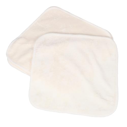 Homoyoyo 5 Stück Wiederverwendbare Bamboo Faser Gesichtsreinigungstücher Waschbare Saugfähige Umweltfreundliche Handtücher für Sanfte Gesichtspflege Kompakt und Nachhaltig in Beige von Homoyoyo