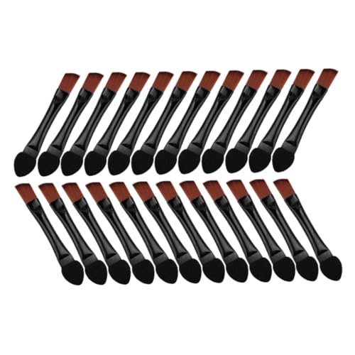 Homoyoyo 50 Stück Doppelköpfiger Lidschatten und Augenbrauenpinsel Abgeschrägte Spitze Weiche Hautfreundliche Borsten Tragbares Make Up Werkzeug für Präzises Formen und Sanftes Verblenden von Homoyoyo