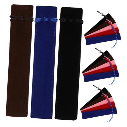 Homoyoyo 50 Stück Fleece -stiftbeutel Stifttransportfall Stiftverpackungstasche Aufbewahrungstaschen Für Stifte Federmäppchen Ästhetik Brunnenpenstfall Farbiges Federmäppchen Flanell von Homoyoyo