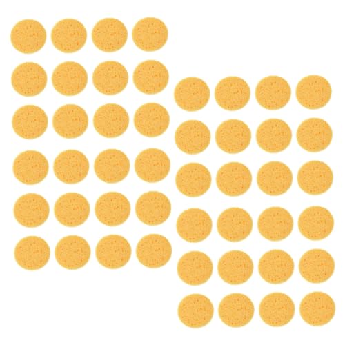 Homoyoyo 50 Stück Gesichtsreinigungsschwämme Rund Sanfte Makeup Entfernung Porentief Reinigende Abschmink Schwämme Feuchtigkeitsspendend für Empfindliche Haut von Homoyoyo