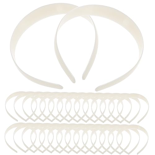 Homoyoyo 50 Stück Kunststoff Haarreif Breit Elastische Haarschmuck Accessoires für Mädchen und Damen Glatte Oberfläche Einfache Stilvolle Haarbänder für Alltag und Party von Homoyoyo