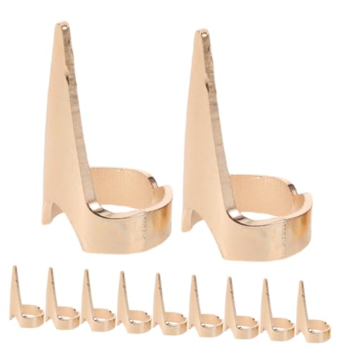 Homoyoyo 50 Stück Metall Haarabteilungsringe Braiding Finger Parting Tool für Schnelles Flechten Punk Stil Goldfarben Geeignet für Haarstyling Cosplay Halloween von Homoyoyo