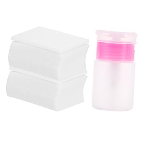 Homoyoyo 500 Stück Fusselfreie Nagelentferner Pads mit Pumpspender Dicke Abfallfreie Nagellack Entferner Tücher für Gel und Nagellackentfernung für Salon und Zuhause für Frauen von Homoyoyo