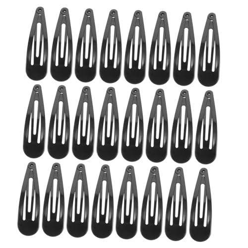 Homoyoyo 50er Packung Teiliges Schwarzes Metall Haarclips Langlebige Snap Hair Barrettes für Mädchen und Frauen Starke Haarklammern zum Styling und Haarschmuck Einfach zu Tragen und von Homoyoyo