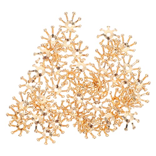 Homoyoyo 50stücke Diy Blumen Knospe Kopfschmuck Zubehör Kupfer Haar Decor Haarnadel Zubehör Schmuckanhänger Diy-kopfschmuckmaterial von Homoyoyo