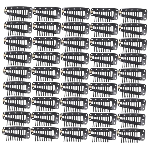 Homoyoyo 50stücke Metall Haarverlängerungsclips Kleine Snap Clips Perückenhalter Friseurwerkzeug Haarbefestigung Für Frauen von Homoyoyo