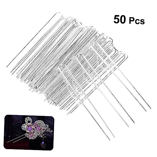 Homoyoyo 50stücke Weiße U-förmige Haarnadeln Aus Haargabeln Haarspangen Für Diy-handwerk Frauen Und Mädchen von Homoyoyo