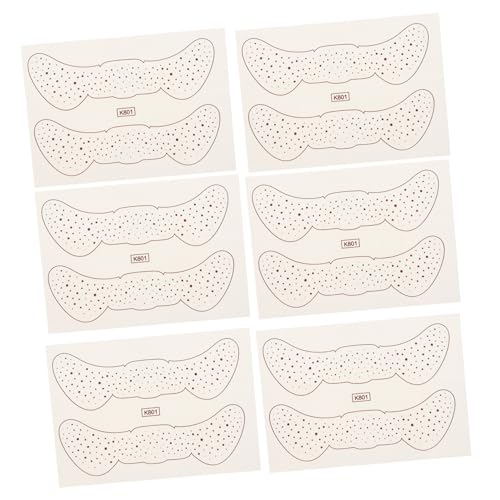 Homoyoyo 6 Blätter Halbpermanente Gesichtstattoo Aufkleber Freckle Transfer Sticker Sanfte Hautfreundliche Temporäre Make Up Tattoos für Cosplay Halloween und Alltags Makeup von Homoyoyo