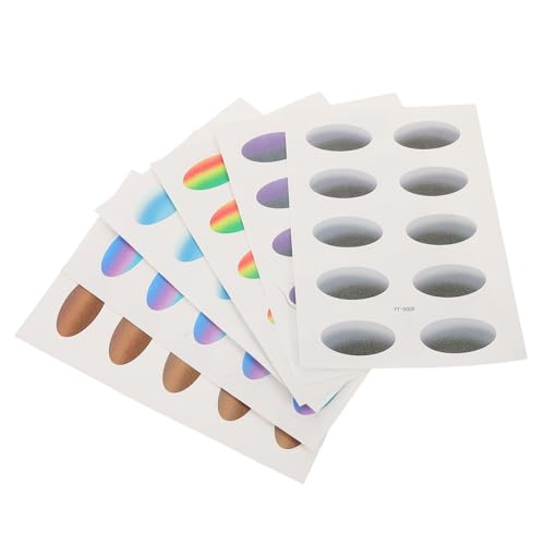 Homoyoyo 6 Blätter Wasserfeste Augen Make Up Sticker mit Farbverlauf Temporäre Augen Make Up Dekoration für Alltag Party Festival und Cosplay Langanhaltend Hautfreundlich Einfach Anzuwenden von Homoyoyo