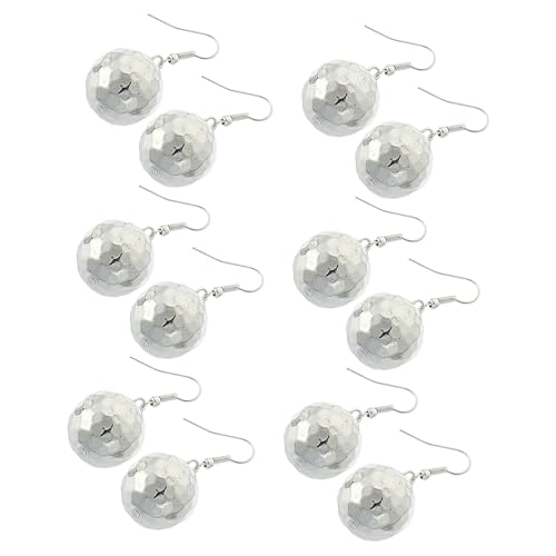 Homoyoyo 6 Paare Disco -Ohrring -Set Frauenschmuck Partyohrringe für Frauen funkelnde Ohrringe Disco-Party-Ohrring frauen schmuck Mädchen Ohrringe Legierung Silber Homoyoyo 6 Paare Disco -Ohrring -Set Frauenschmuck Partyohrringe für Frauen funkelnde Ohrringe Disco-Party-Ohrring frauen schmuck Mädchen Ohrringe Legierung Silber von Homoyoyo