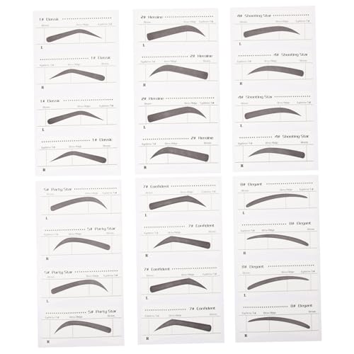 Homoyoyo 6 Stck Teiliges Einweg Augenbrauen Schablonen aus Papier für Make Up Sicher und Hautfreundlich Praktische Augenbrauen Aufkleber für Anfänger und Profis Einfaches Styling und von Homoyoyo
