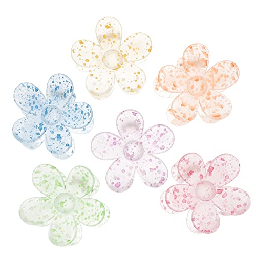 Homoyoyo 6 Stück Blumen Haarklammern Für Frauen Rutschfeste Haarspangen Kunststoff Haarclips Für Dickes Und Dünnes Haar Blumen Haaraccessoires Für Alltag Und Partys von Homoyoyo