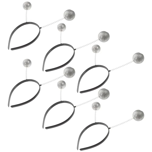 Homoyoyo 6stücke Haarband Glitzer Silber Frühlingshaarbänder Kinderhaarbänder Partykostüm Kopfbedeckung Lustig Für Erwachsene Und Junge Mädchen Schaumstoff von Homoyoyo