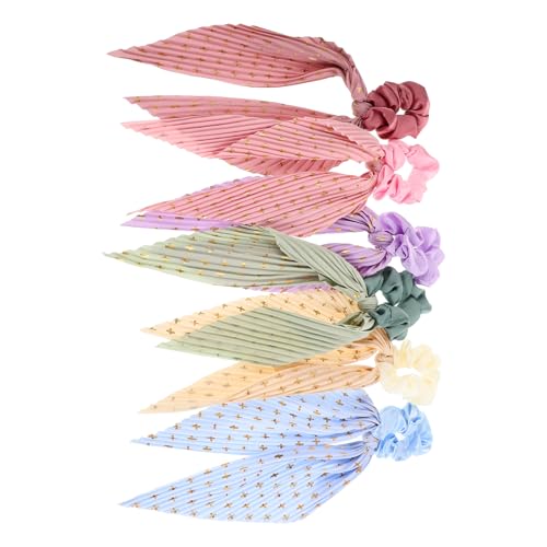Homoyoyo 6stücke Großes Scrunchie Für Damen Elastische Haargummis Mit Crackle-muster Haaraccessoires Aus Weichem Stoff Für Pferdeschwanz Vielseitig Einsetzbar von Homoyoyo