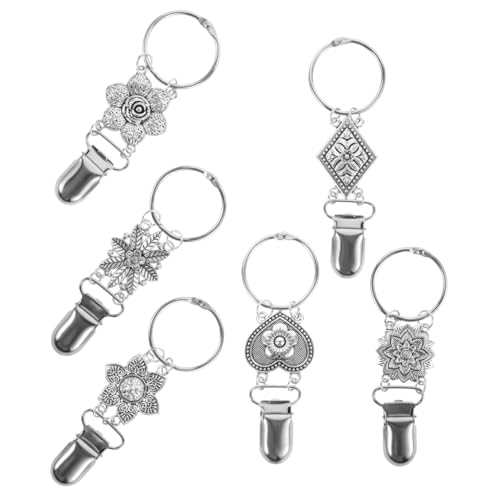 Homoyoyo 6 Stück Hutclip Gepäck-Hut-Clips Reisehuthalter Koffer-Hut-Clip Rucksack-Huthalter Kappen-Clip Kappenclips Handschuhclips Gepäckclip-Verschluss Zinklegierung Silver von Homoyoyo