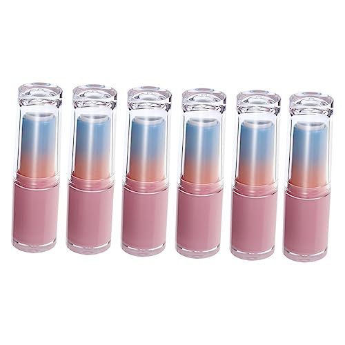 Homoyoyo 6 Stück Leere Lippenstift Rohre Auslaufsichere Lip Balm Behälter Transparent Selbstgemacht Lippenstifthülsen für Anfänger Tragbare Lippenbalsamtuben von Homoyoyo