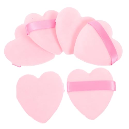 Homoyoyo 6 Stück Puderquasten für Make Up Vielseitige Schwämme für Foundation und Puder zum Setzen von Make Up zur Haut Einfach zu Reinigen für Anfänger Rosa von Homoyoyo