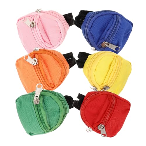 Homoyoyo 6 Stück Puppen -Dressing -Tasche Tragen Mädchen Puppe Miniaturen Für Miniatur Geldbeutel Klein Zubehör Mini Schlüsselbund Mini-schlüsselanhängertasche Puppenrucksäcke Polyester von Homoyoyo