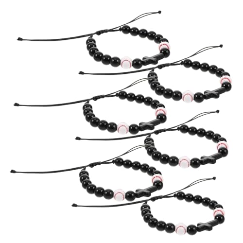 Homoyoyo 6 Stück Sport Armband Baseball-armbänder Für Jungen Schmuckzubehör Baseball-party-dekorationen Fußballarmbänder Verstellbares Baseballarmband Jungen Armbänder Acryl Homoyoyo 6 Stück Sport Armband Baseball-armbänder Für Jungen Schmuckzubehör Baseball-party-dekorationen Fußballarmbänder Verstellbares Baseballarmband Jungen Armbänder Acryl von Homoyoyo