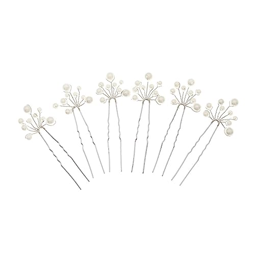 Homoyoyo 6 Stück Teilig U Förmige Perlen Haarnadeln für Braut Hochzeits Haarschmuck Damen Haarspangen mit Schlichtem Design für Festliche Anlässe und Alltagsmode von Homoyoyo