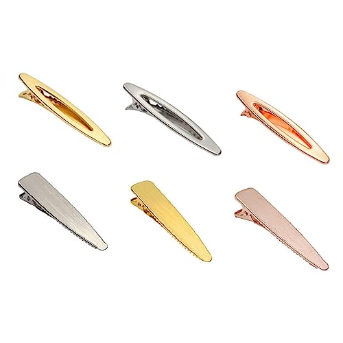 Homoyoyo 6 Stück Teiliges Haarklammern aus Langlebiger Zinklegierung Duckbill Haarspangen Gold Silber und Roségold Modischer Haarschmuck für Damen und Mädchen Vielseitig und Robust von Homoyoyo