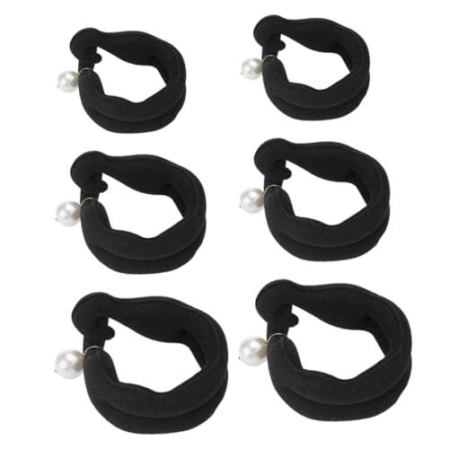 Homoyoyo 6 Stück Teiliges Haarknoten mit Perlen Dreifache Wiederverwendbare Haarknotenrolle Rutschfester Dutt Helfer für Styling bei Damen und Mädchen von Homoyoyo