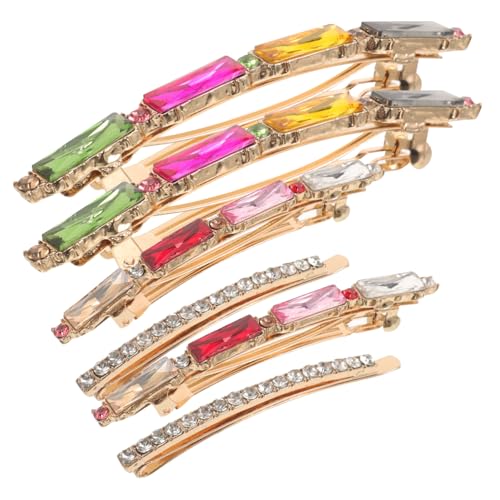 Homoyoyo 6 Stück Teiliges Haarschmuck Set mit Farbigen Strasssteinen Haarspangen für Damen und Mädchen Glitzernde Haarclips Langlebige Haarklammern für Vielseitige Frisuren von Homoyoyo